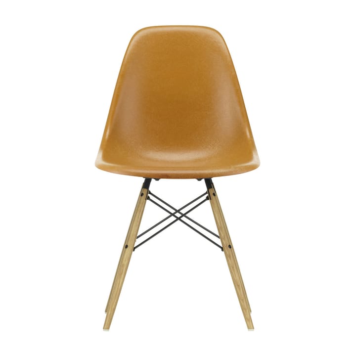 Eames Fiberglass Chairs DSW stol - ochre dark, askben - Vitra