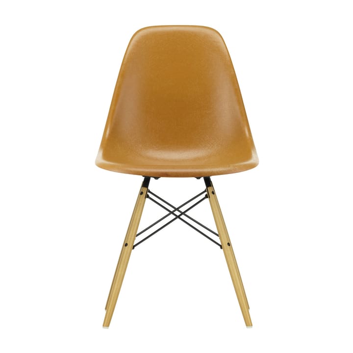 Eames Fiberglass Chairs DSW stol - ochre dark, lönnben - Vitra