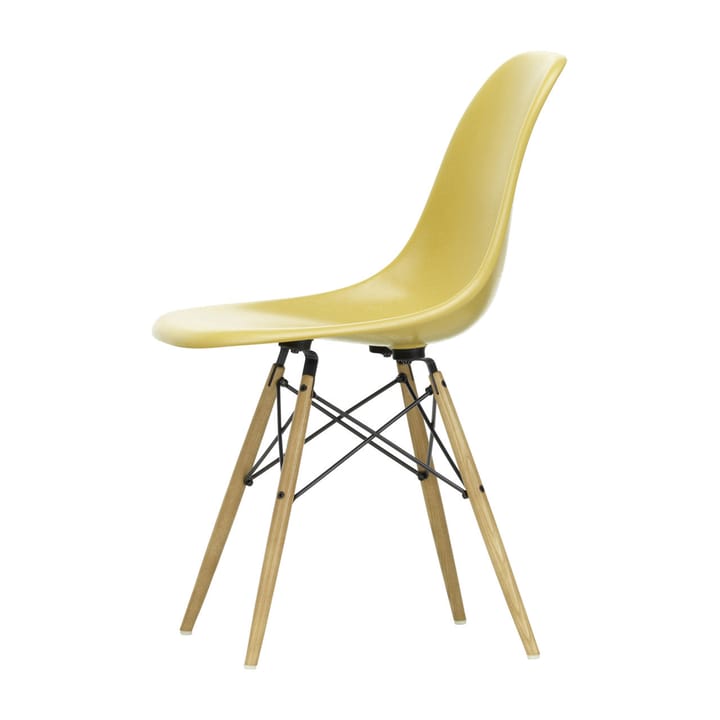 Eames Fiberglass Chairs DSW stol, ochre light, askben Vitra
