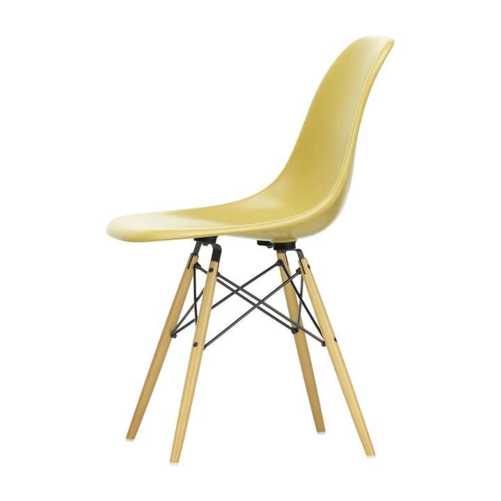 Eames Fiberglass Chairs DSW stol, ochre light, lönnben Vitra