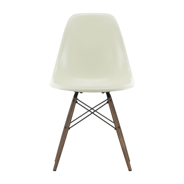Eames Fiberglass Chairs DSW stol - parchment, brunbetsade lönnben - Vitra