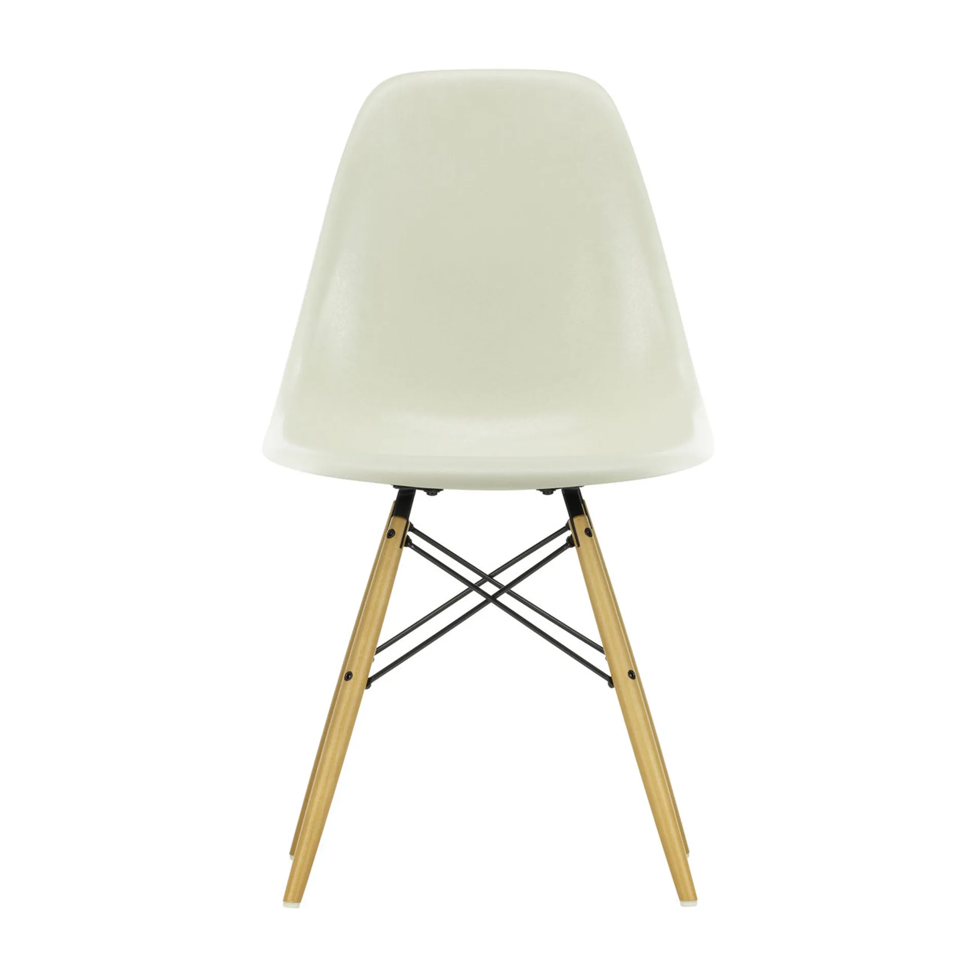 Eames Fiberglass Chairs DSW stol, parchment, lönnben Vitra
