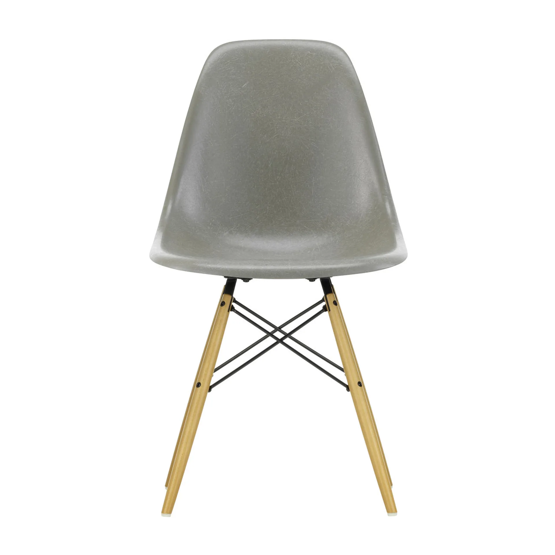 Eames Fiberglass Chairs DSW stol, raw umber, lönnben Vitra