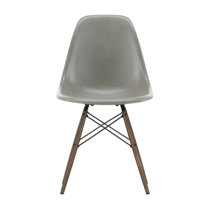 Eames Fiberglass Chairs DSW stol - Raw umber-svartbetsade lönnben - Vitra