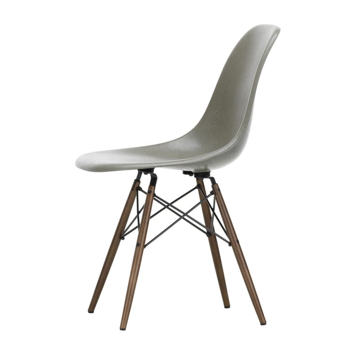 Eames Fiberglass Chairs DSW stol - Raw umber-svartbetsade lönnben - Vitra