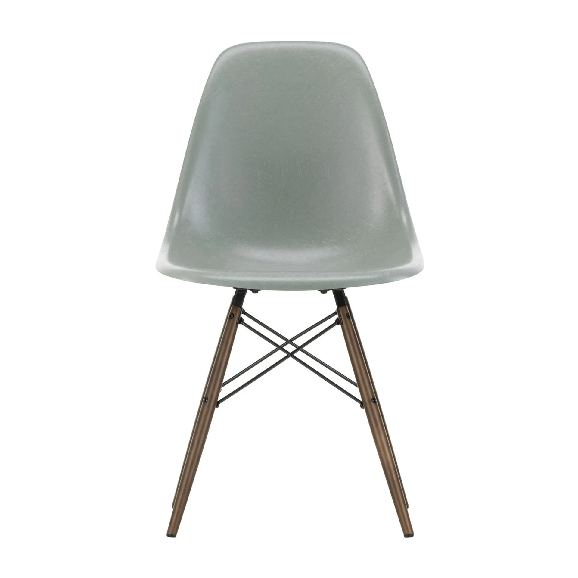 Eames Fiberglass Chairs DSW stol, Sea foam green-dark maple Vitra