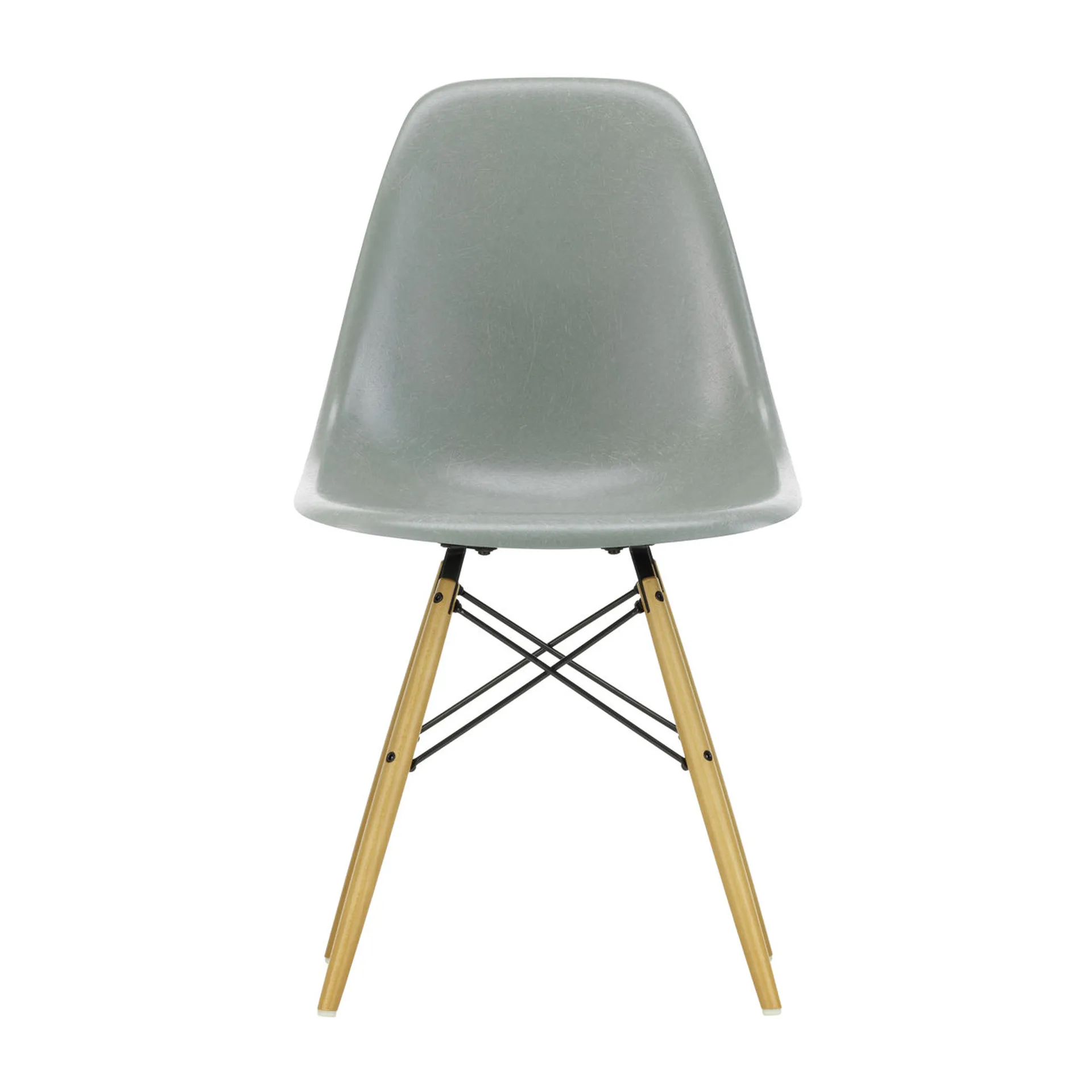 Eames Fiberglass Chairs DSW stol, sea foam green, lönnben Vitra