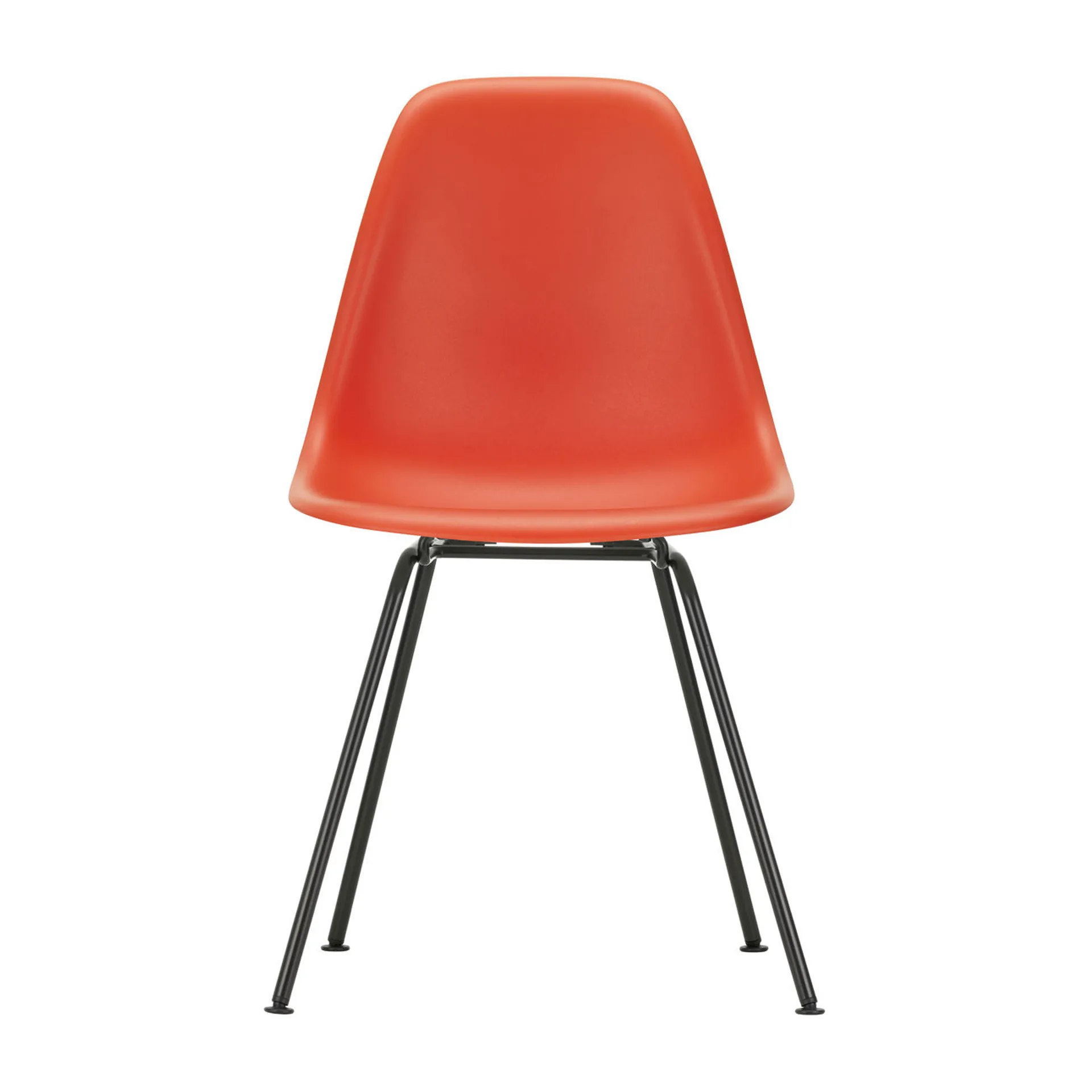 Eames fiberglass chairs DSX stol, Classic red-Black Vitra
