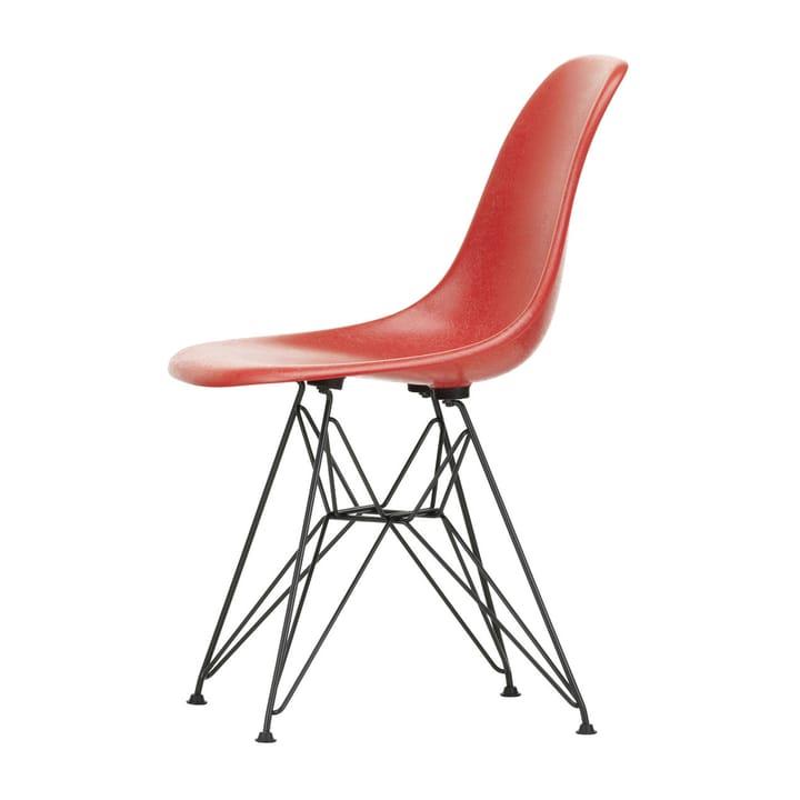 Eames Fiberglass Side Chair DSR stol - Classic red-Dark basic - Vitra