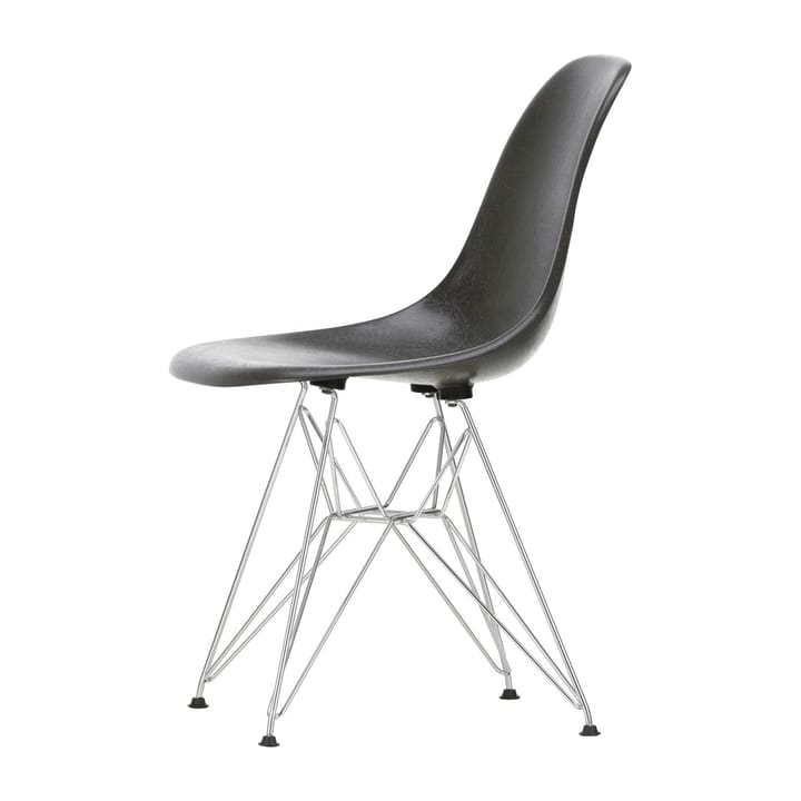 Eames Fiberglass Side Chair DSR stol - Elephant hide grey-Chrome - Vitra