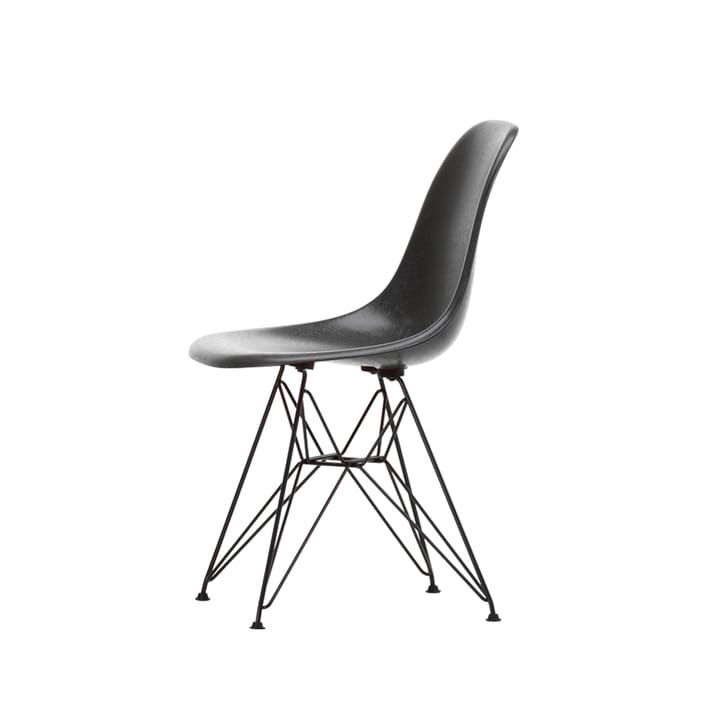 Eames Fiberglass Side Chair DSR stol - Elephant hide grey-Dark basic - Vitra