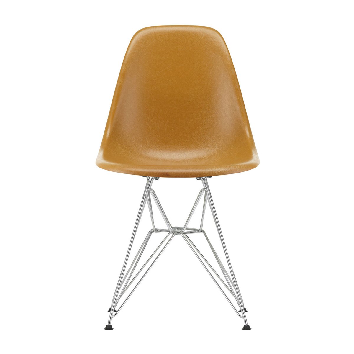 Vitra Eames Fiberglass Side Chair DSR stol Ochre dark-Chrome