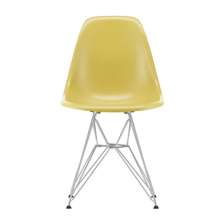 Eames Fiberglass Side Chair DSR stol - Ochre light-Chrome - Vitra