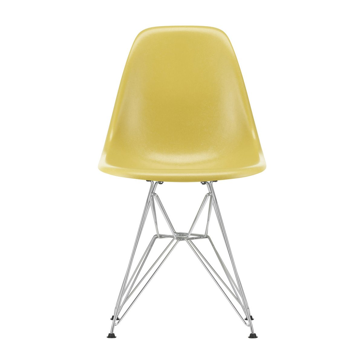 Vitra Eames Fiberglass Side Chair DSR stol Ochre light-Chrome