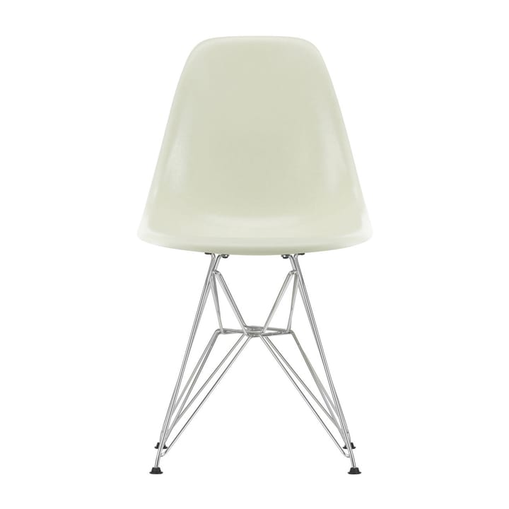 Eames Fiberglass Side Chair DSR stol - Parchment-Chrome - Vitra
