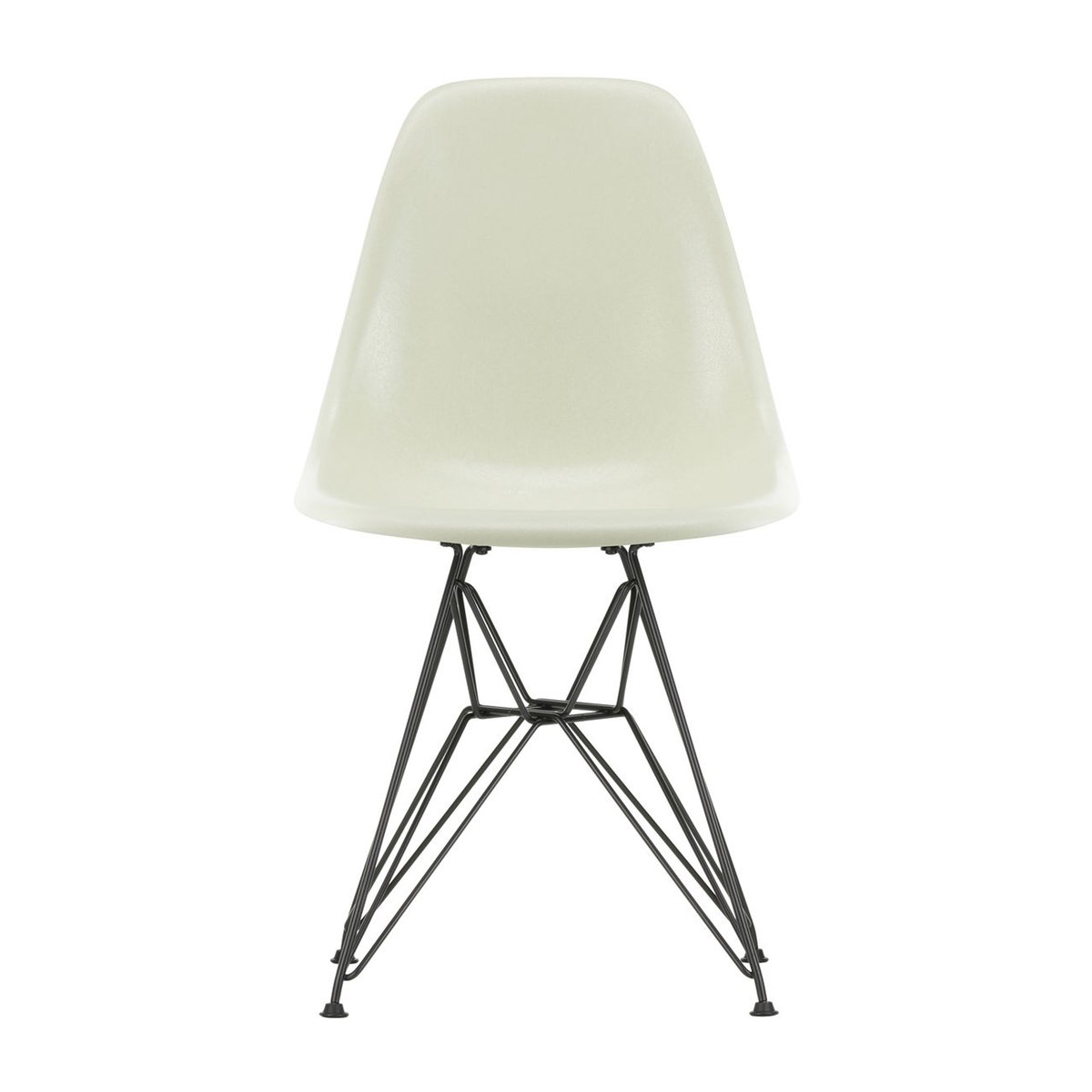 Vitra Eames Fiberglass Side Chair DSR stol Parchment-Dark basic