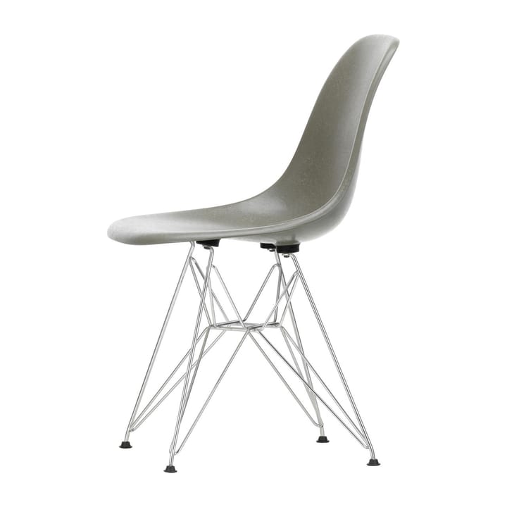 Eames Fiberglass Side Chair DSR stol, Raw umber-Chrome Vitra