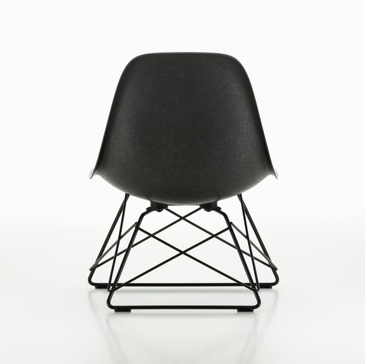 Eames Fiberglass Side Chair LSR loungestol - Elephant hide grey-deep black - Vitra