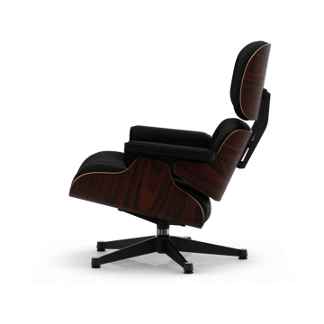Eames Lounge Chair Classic Dimensions - 66 Nero-05 santos palisander-pol. steel-black - Vitra