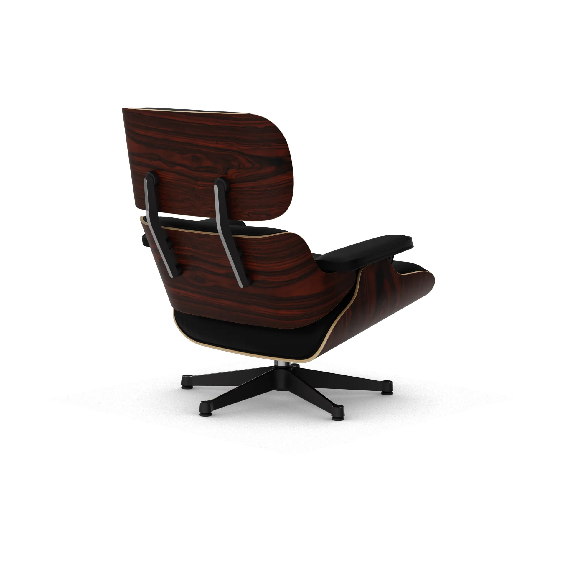 Eames Lounge Chair Classic Dimensions, 66 Nero-05 santos palisander-pol. steel-black Vitra