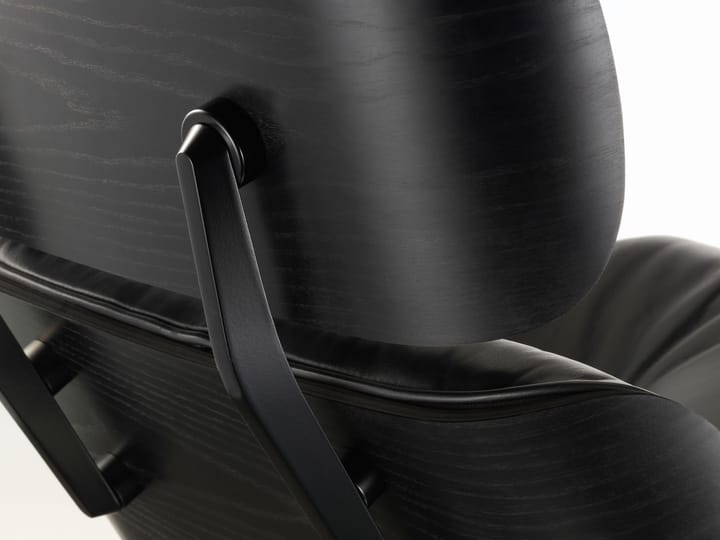 Eames Lounge Chair new dimension Leather premium F - 66 nero-black ash - Vitra