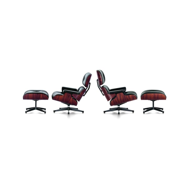 Eames Lounge Chair new dimension Leather premium F, 66 nero-santos palisander Vitra