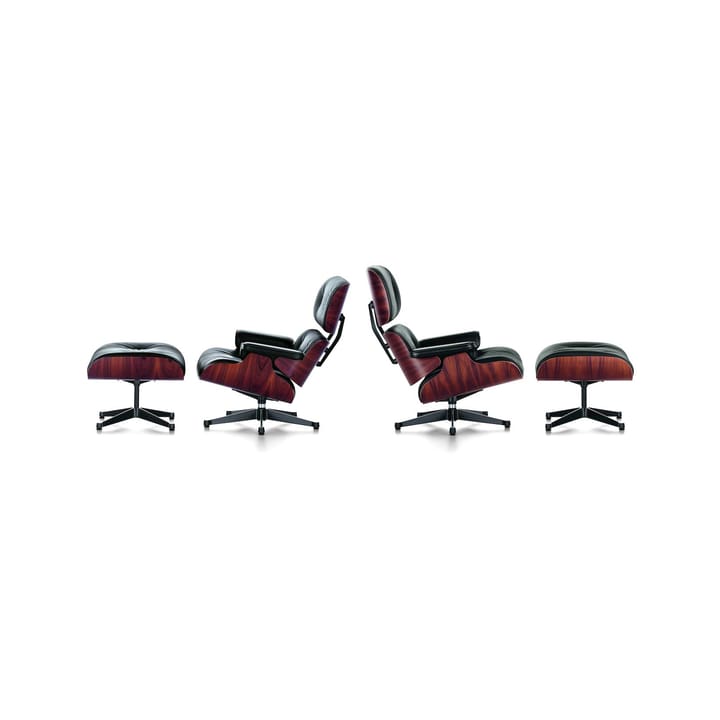 Eames Lounge Chair new dimension Leather premium F - 66 nero-santos palisander - Vitra