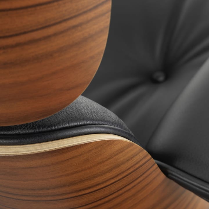 Eames Lounge Chair new dimension Leather premium F - 66 nero-santos palisander - Vitra