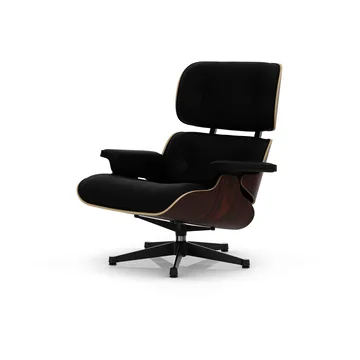 Eames Lounge Chair New Dimensions - 66 Nero-05 santos palisander-pol. steel-black - Vitra