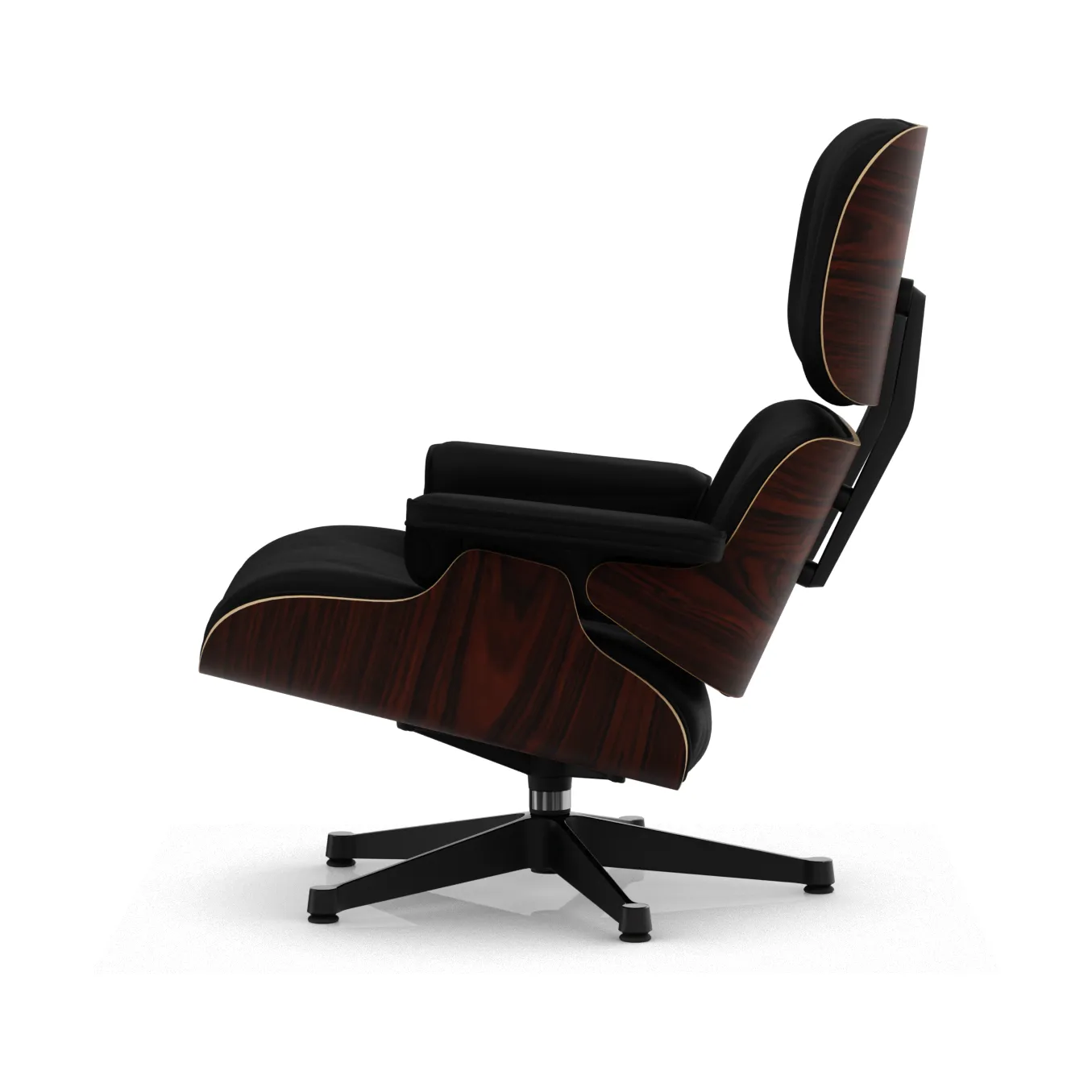 Eames Lounge Chair New Dimensions, 66 Nero-05 santos palisander-pol. steel-black Vitra