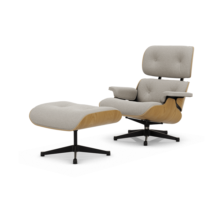 Eames Lounge Chair & Ottoman new dimension - 01 Ivory-pearl-26 chestnut-pol. steel-black - Vitra