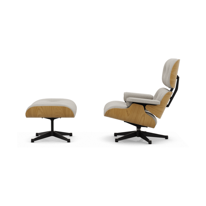 Eames Lounge Chair & Ottoman new dimension, 01 Ivory-pearl-26 chestnut-pol. steel-black Vitra