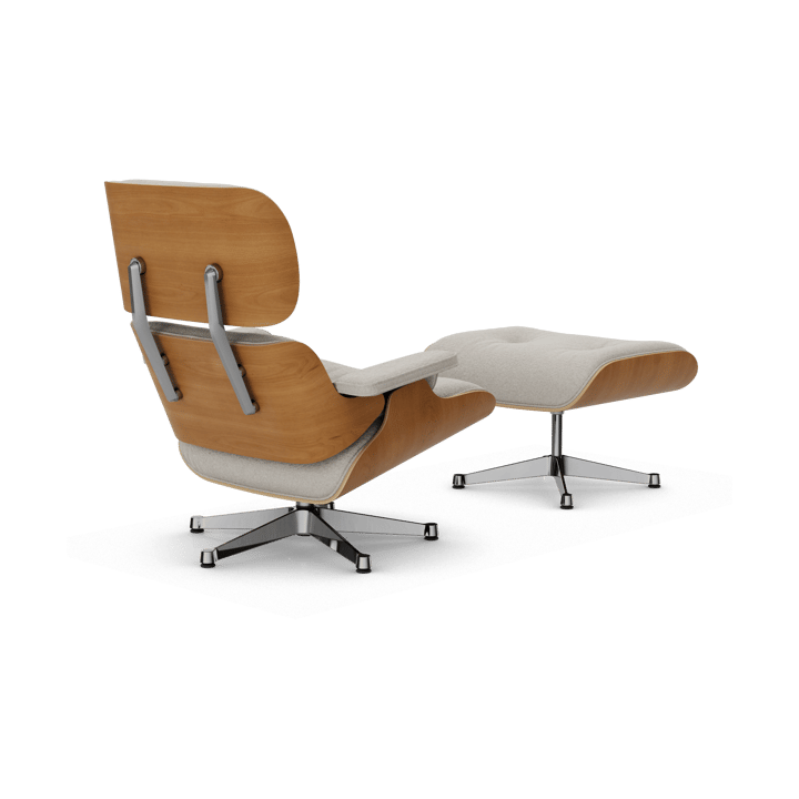 Eames Lounge Chair & Ottoman new dimension, 01 Ivory-pearl-28 cherry natural-pol. steel Vitra
