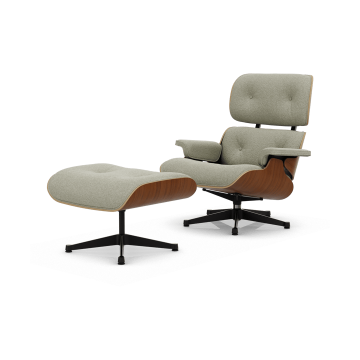 Eames Lounge Chair & Ottoman new dimension - 03 Cream-sand-31 walnut natural-pol. steel-black - Vitra