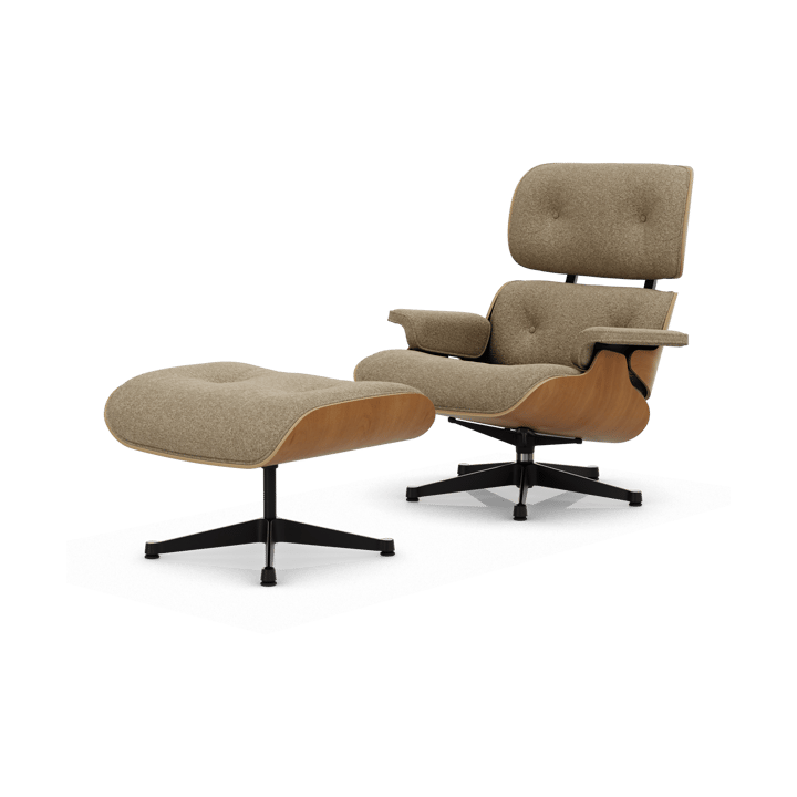 Eames Lounge Chair & Ottoman new dimension - 04 Bamboo-terra-28 cherry natural-pol. steel-black - Vitra