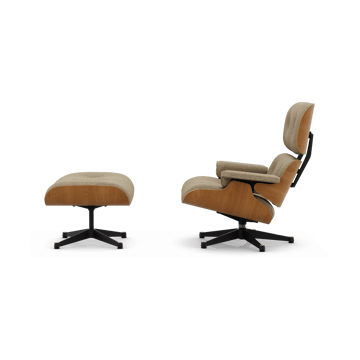 Eames Lounge Chair & Ottoman new dimension - 04 Bamboo-terra-28 cherry natural-pol. steel-black - Vitra