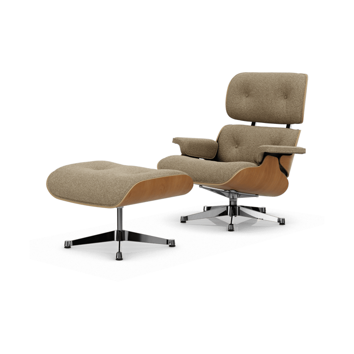 Eames Lounge Chair & Ottoman new dimension - 04 Bamboo-terra-28 cherry natural-pol. steel - Vitra