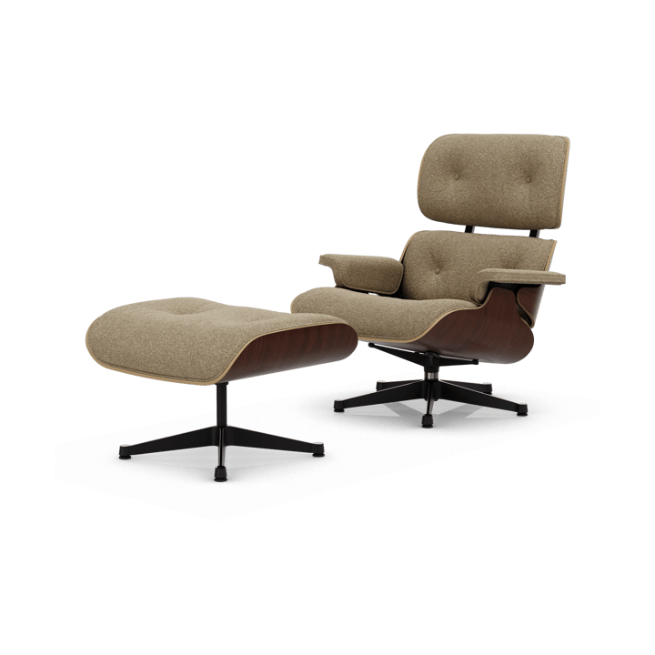 Eames Lounge Chair & Ottoman new dimension - 04 Bamboo-terra-32 walnut dark-pol. steel-black - Vitra
