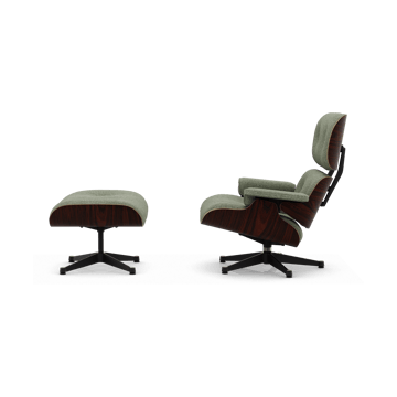 Eames Lounge Chair & Ottoman new dimension - 09 Ivory-forest-05 sant. palisander-pol. steel-black - Vitra