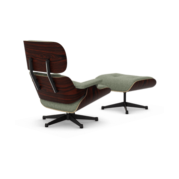 Eames Lounge Chair & Ottoman new dimension - 09 Ivory-forest-05 sant. palisander-pol. steel-black - Vitra