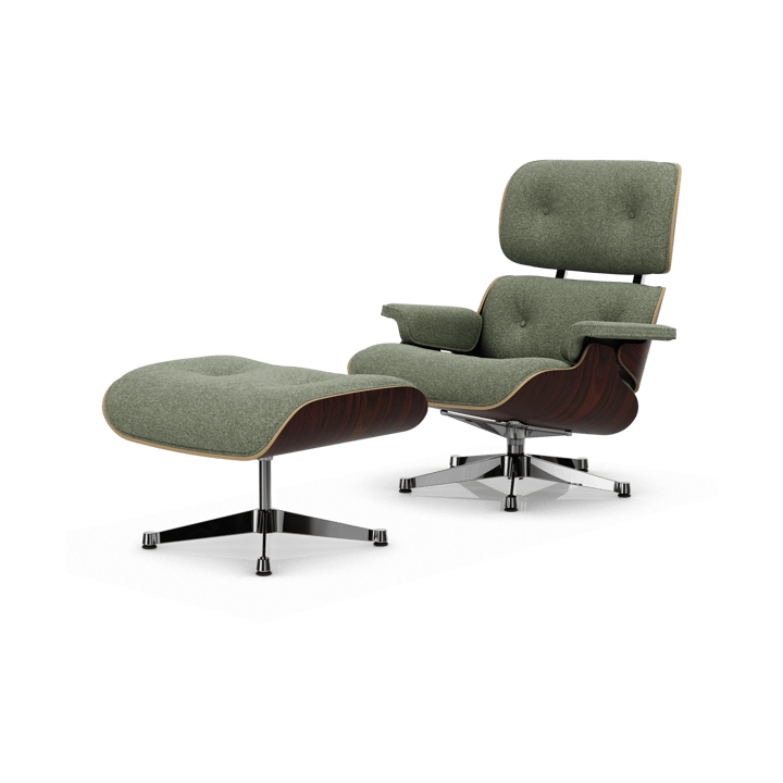 Eames Lounge Chair & Ottoman new dimension - 09 Ivory-forest-05 sant. palisander-pol. Steel - Vitra