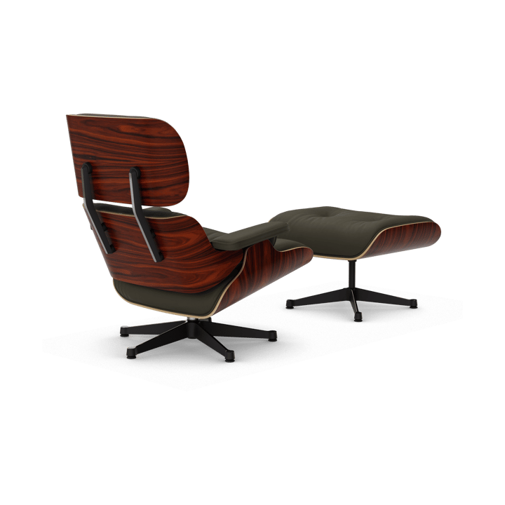 Eames Lounge Chair & Ottoman new dimension, 58 Khaki-05 santos palisander-pol. steel-black Vitra