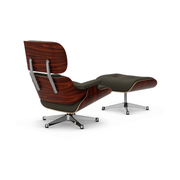 Eames Lounge Chair & Ottoman new dimension - 58 Khaki-05 santos palisander-pol. Steel - Vitra