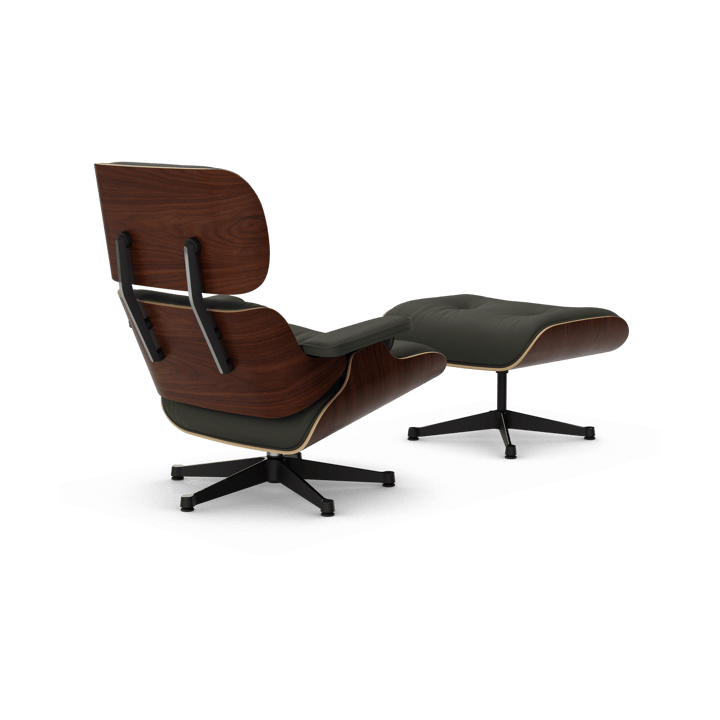 Eames Lounge Chair & Ottoman new dimension, 61 Umbra grey-32 walnut dark-pol. steel-black Vitra