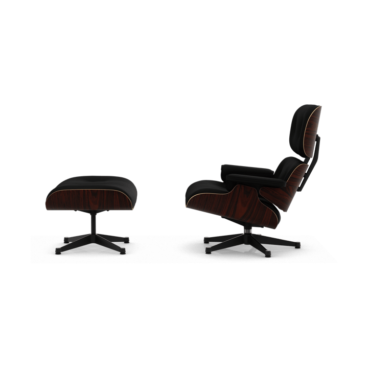 Eames Lounge Chair & Ottoman new dimension, 66 Nero-05 santos palisander-pol. steel-black Vitra