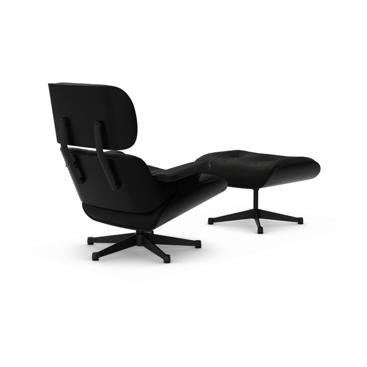 Eames Lounge Chair & Ottoman new dimension, 66 Nero-27 chestnut black-black steel Vitra