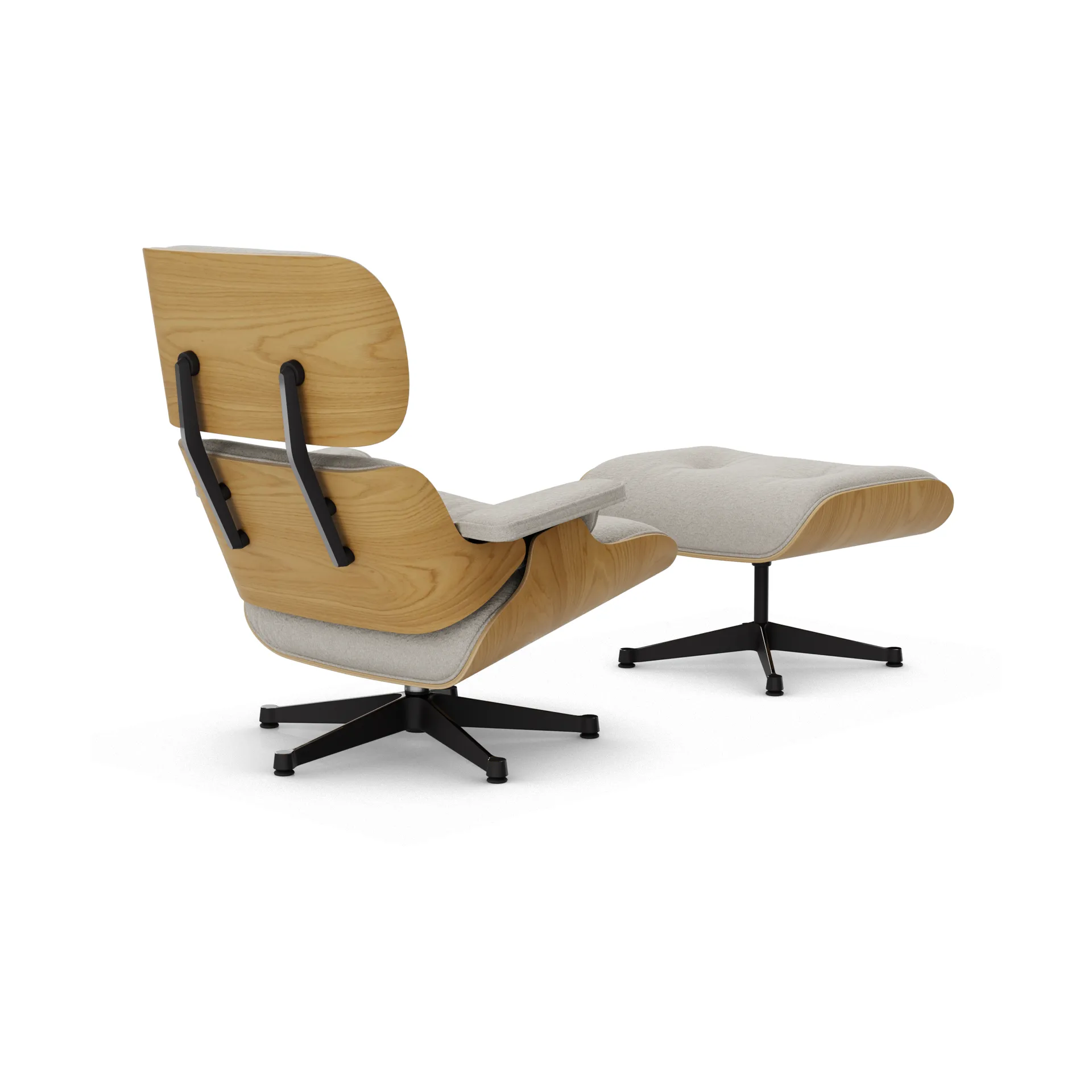 Eames Lounge Chair & Ottoman new dimensions, 01 Ivory-pearl-26 chestnut-pol. steel-black Vitra