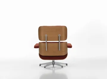 Eames Lounge Chair & Ottoman new dimensions - 07 Brandy-28 cherry natural-pol. steel - Vitra