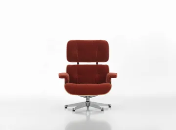 Eames Lounge Chair & Ottoman new dimensions - 07 Brandy-28 cherry natural-pol. steel - Vitra