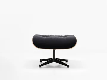 Eames Lounge Chair & Ottoman new dimensions - 08 Dark Anthracite-05 santos palis.-pol.steel-black - Vitra